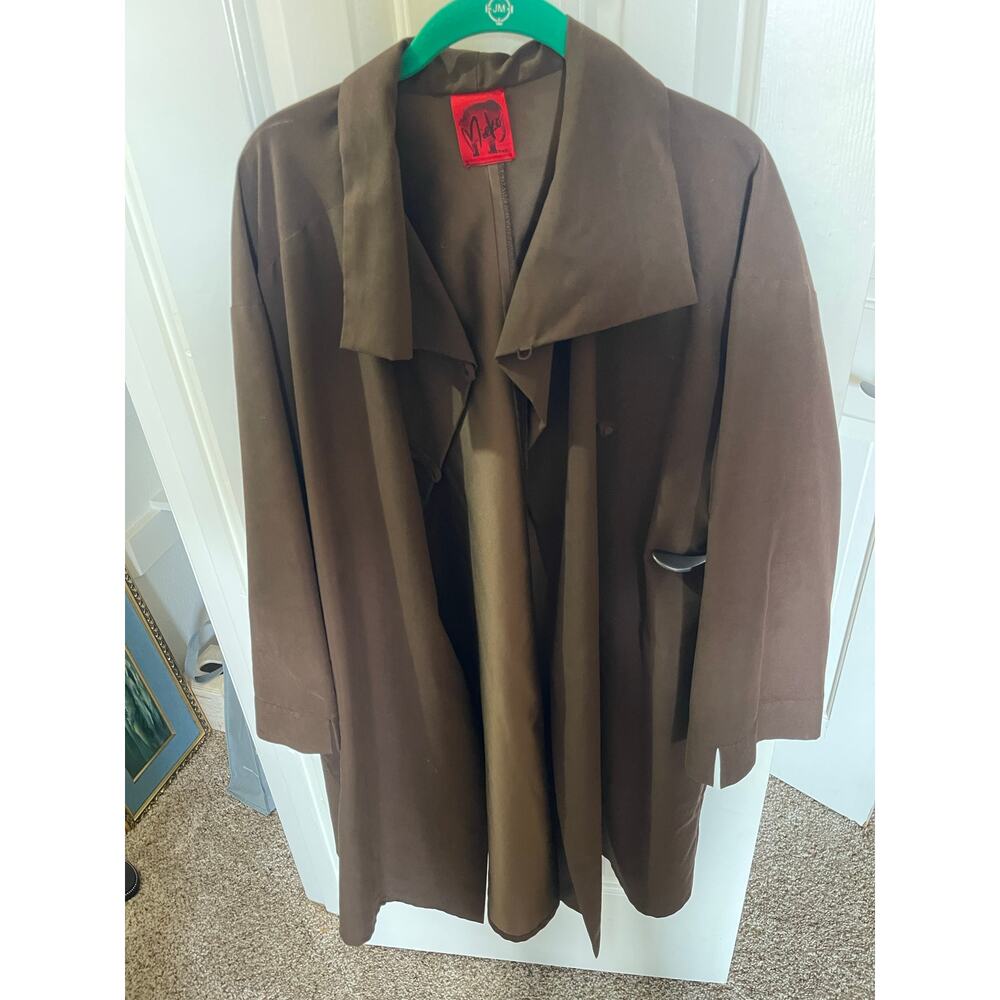 Retails for $1265, Mieko Mintz 100% silk Kantha size M, brown coat jacket